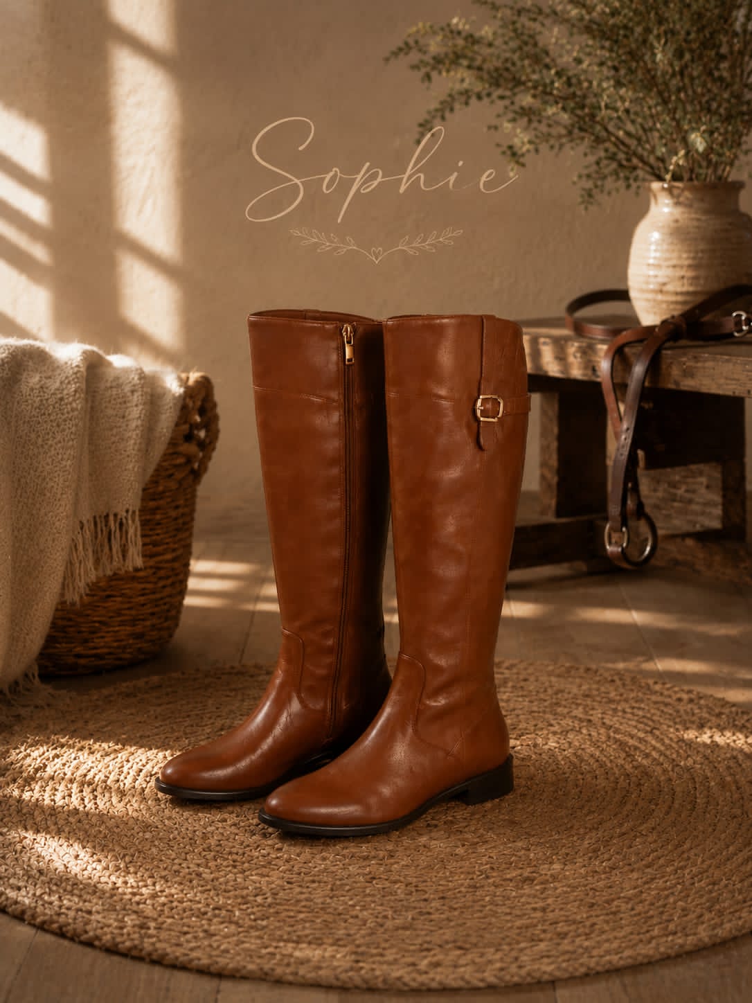 Bota Feminina Cano Alto Sophie Caramelo - miniatura 3